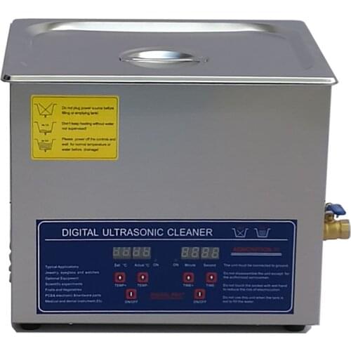 Fast shipping EU RU warehouse stock AC110/220 digital Ultrasonic cleaner 10L 240W PS-40A timer & heater hardware parts