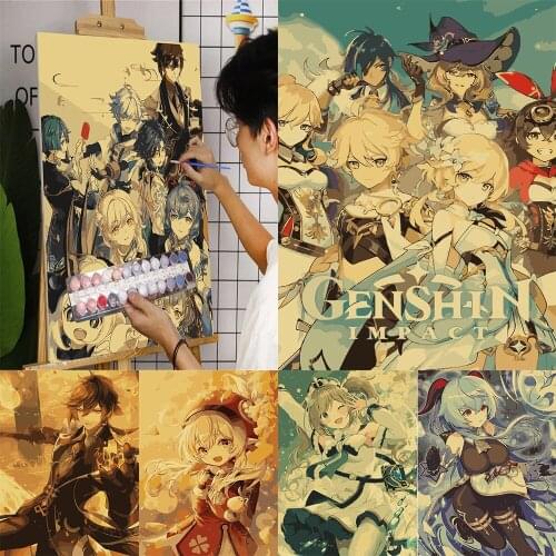 Childrens Art Painting Set DIY Press by Number Painting Nursery Decoration Canvas Poster Acrylic Paint Crafts Making Mural Gift