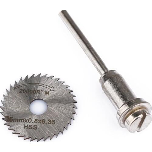 DRELD 25mm HSS Circular Saw Blade Jig Saw Wood Cutting Discs Rotary Tool For Dremel Metal Cutter Tool with 3.175mm Drill Mandrel