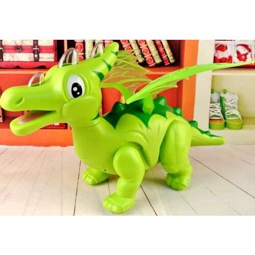 Electronic toy Cartoon Electric Wings Dragon Light Voice Shook His Head Toy Dinosaur Childrens Educational Toys Model Unisex
