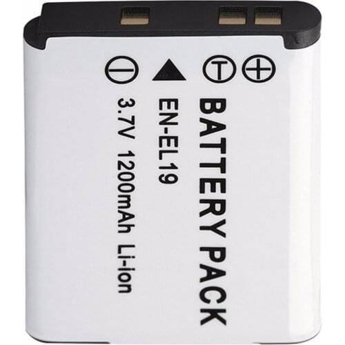 EN-EL19 ENEL19 3.7V 1200mAh Camera Battery Rechargeable Li-ion Battery for Nikon Coolpix S100 S3100 S3200 Digital Camera Cells