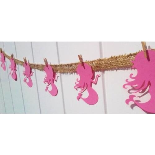 Mermaid Under the sea burlap banner girls birthday decor party garland nautical ocean beach wedding photo booth