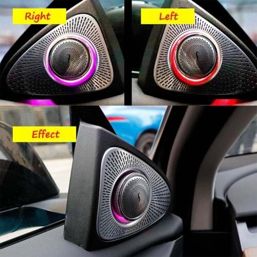 Car Interior 64 Colors With Led Ambient Lights 3D Rotary Tweeter Speaker For Tesla Model 3 Model Y 2020 2021 Accessories