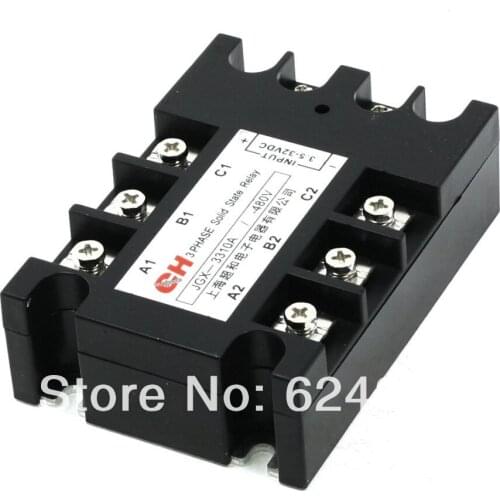 JGX-3310 DC 3.5-32V to AC 480V 10A Three 3 Phase SSR Solid State Relay