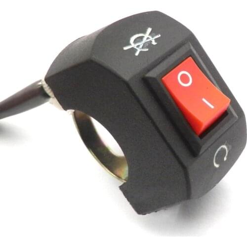 Motorcycle ATV Bike Handlebar Kill Stop Switch ON OFF Button Bullet Connector for 7/8 Handlebar