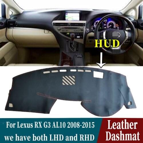Leather Dashmat Dashboard Cover Pad Dash Mat Carpet Car-Styling accessories For Lexus RX270 RX350 RX450h G3 AL10 2008-2015
