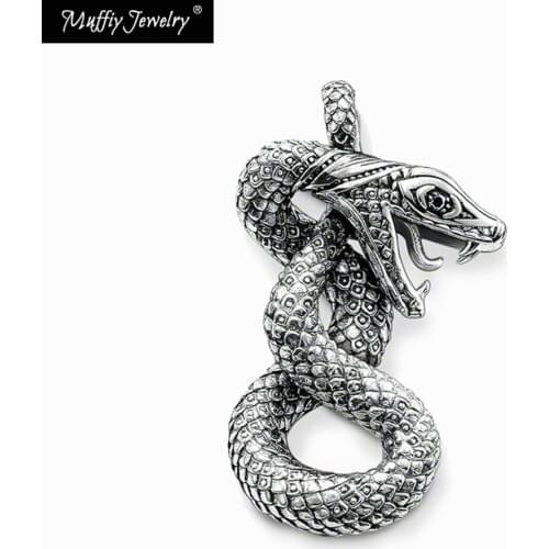 Python Black Snake Pendant,Europe Style Rebel Fashion Good Jewerly For Men & Women, Gift In 925 Sterling Silver,Super Deals