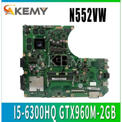 N552VW Laptop motherboard for ASUS VivoBook Pro N552VW N552VX N552V original mainboard HM170 I5-6300HQ GTX960M-2GB