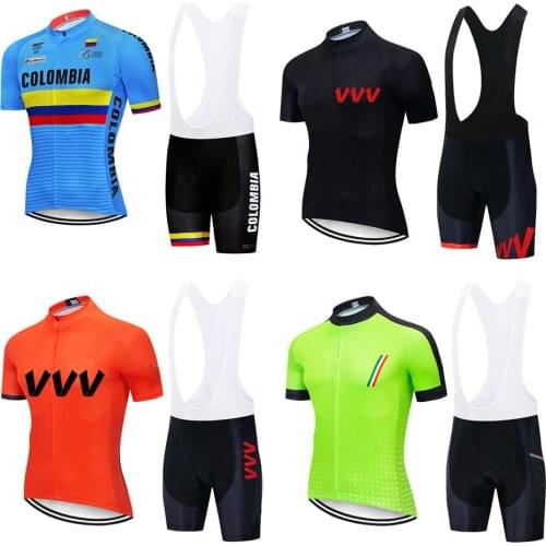 New 2021 Mens 4 Styles Breathable Cycling team jersey 9D bike shorts set Quick Dry Bicycle clothes team pro BIKE Maillot Tops