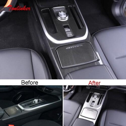 Tonlinker Interior Gear position Decoration Cover Stickers for Ford MENDEO 2013 Car styling 1 PCS ABS Chrome Cover stickers