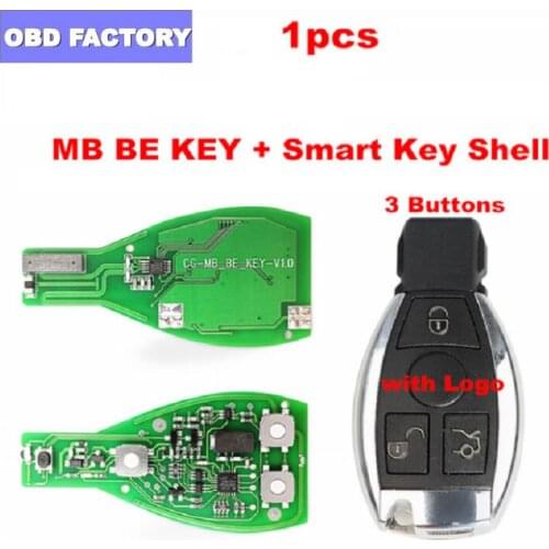 Original MB BE KEY Work For Benz Till FBS3 315MHZ/433MHZ Get 1 Free Token for CGDI MB With Smart Key Shell 3 Button Logo
