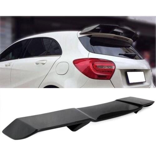 FOR Real Carbon Fiber Roof Spoiler Accessories Benz A Class W176 A160 A180 A200 Hatchback Tail FIN Wing Refit 2012-2018 R Style