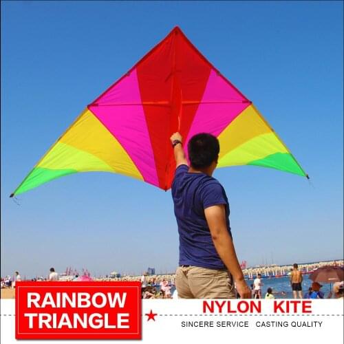 Rainbow triangle nylon kite