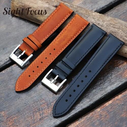 20mm 22mm Calfskin Leather Watchband For Hamilton Khaki Jazz Master Breitling Zenith Watch Strap Bracelet Replacement Watch Band