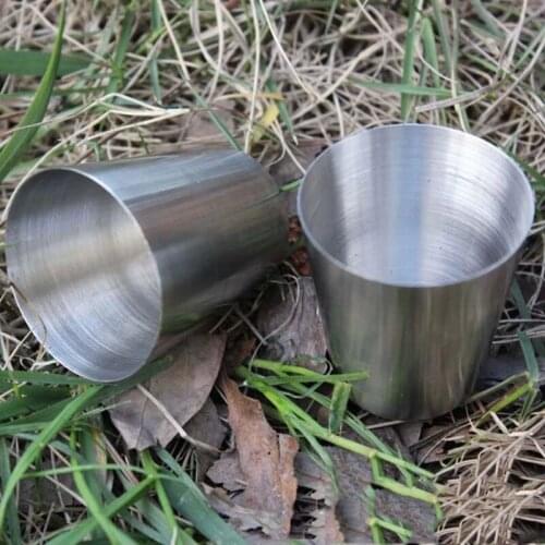 35ml Household Stainless Steel Cup Unbreakable Stackable Juice Portable Cups Camping Coffee Outdoor Mug Drinking Cups Hikin I6V0