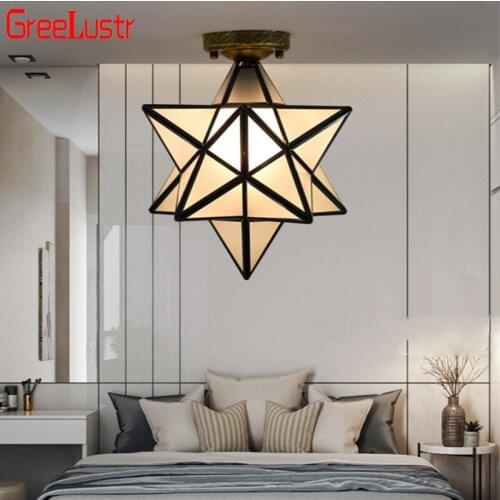 Stars Shape Led Ceiling Lights Modern Lighting Fixture Decorative Led Ceiling Lamps Surface Mounted Chandelier Living Room
