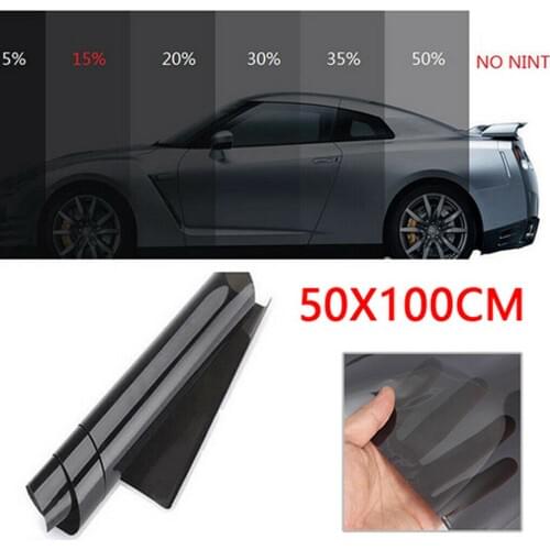 1Mx50CM VLT Black Car Auto Home Glass Window Tint Tinting Film Roll with Scraper Car Accessories Auto Window Tinting Film Roll