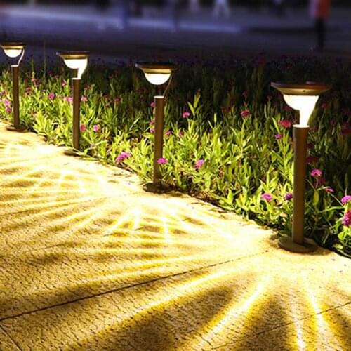 Thrisdar Outdoor Garden Solar Lawn Stake Light Waterproof Landscape Courtyard Pathway Deck Floor Solar Ground Lights