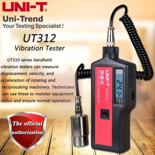 UNI-T UT312 Vibration Tester, Acceleration / Velocity / Displacement Measurement, Data Hold Auto Shutdown
