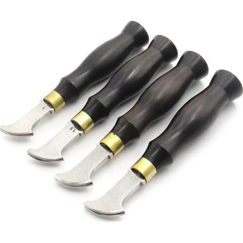 Sandalwood Sector Edge Crimping Device Leather Edge Pressing Line Tool Shallow Groove Stitch Scraper Leather Craftwork Supplies