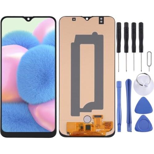OLED Material LCD Screen and Digitizer Full Assembly for Samsung Galaxy A30s SM-A307