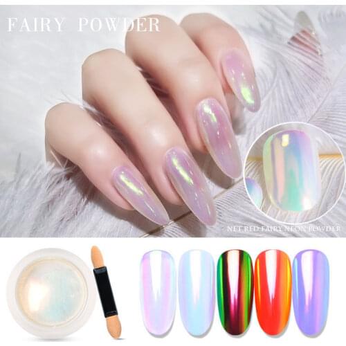 1 Piece Mermaid Nail Glitter Powder Pearl Shell Shimmer Powder Glimmer Dust Pretty Shimmer Laser Glitters Nail Art Decorations