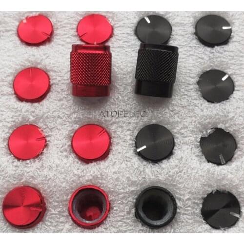 10mm*12mm Aluminum DAC CD Amplifier Potentiometer Volume Knob 6mm Knurled High Quality Black/Red/Silver Color