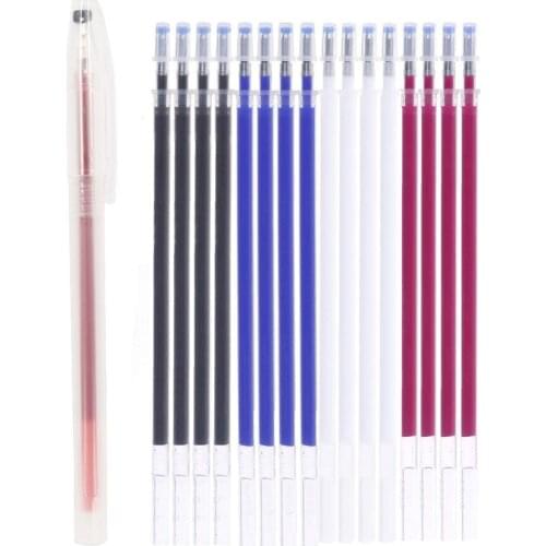Heat Erasable Refill Pens High Temperature Disappearing Fabric Marker Pen for Patchwork Fabric PU Leather Mark Sewing Tool