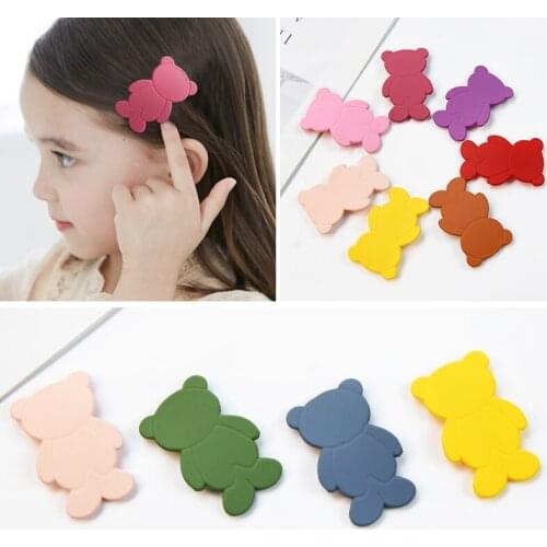 2019 Cute Cartoon Bear Strawberry Baby Hairpins Girls Hair Clips Children Barrettes Hair Claws Kids Hair Accessories