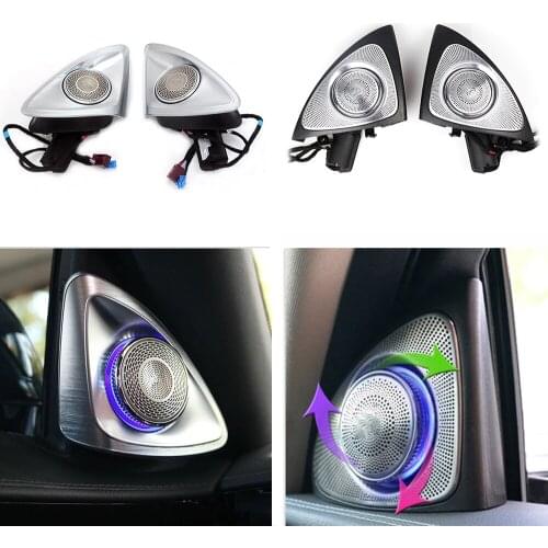 3D Rotating Tweeter Ambient Light 7/64 Colors MB Luminous Speaker For Benz S Class W222 W223 Audio Horn Neon Light