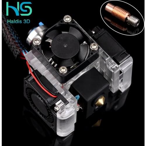 Bimetal pipe lucency V6 J-head Hotend Bowden Extruder Kit For E3d V6 Hotend Cooling Fan Bracket Block 3D Printers Parts