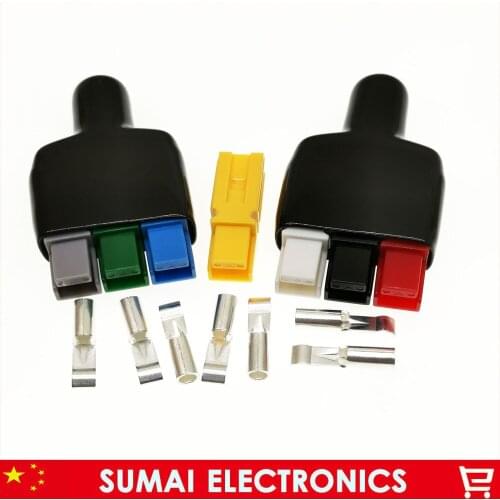 DIY New 3 Pin 30A 600V Power Connector Battery Plug+sheath Connectors kits For forklift electrocar