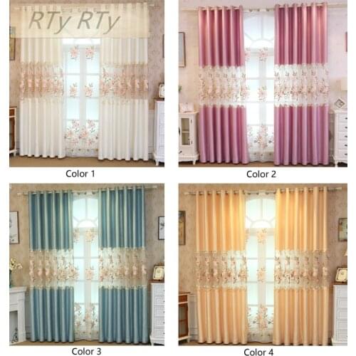 European luxury elegant classic embroidered Window curtains for living room modern beautiful embroidered curtains for bedroom