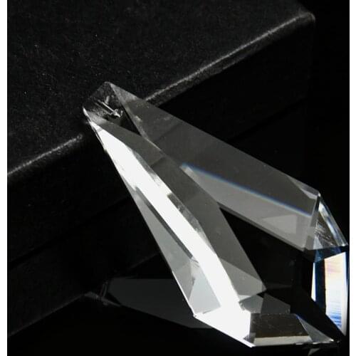 2PCS 75MM 5750 Arrow Crystal Prism Suncatcher Lamp Chandelier Part Clear Glass Art Faceted Pendant Hanging Home Wedding Decor