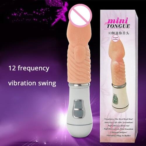 Toys Intimate Products 12 For Adults Women Female Swing Vibrators Lay On Frequency Mini Electric Tongue Vibration Sex Toy Tongue