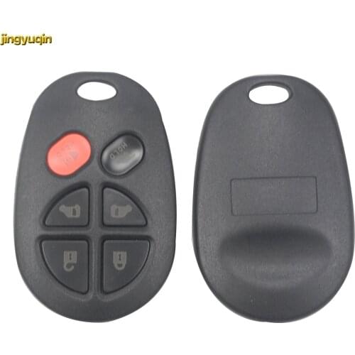 Jingyuqin 30pcs 4 Buttons New Remote Car Key Shell Fob for Toyota Sienna 2004 2005 2006 2007 2008 2009 2010 2011 2012 2013 FCC