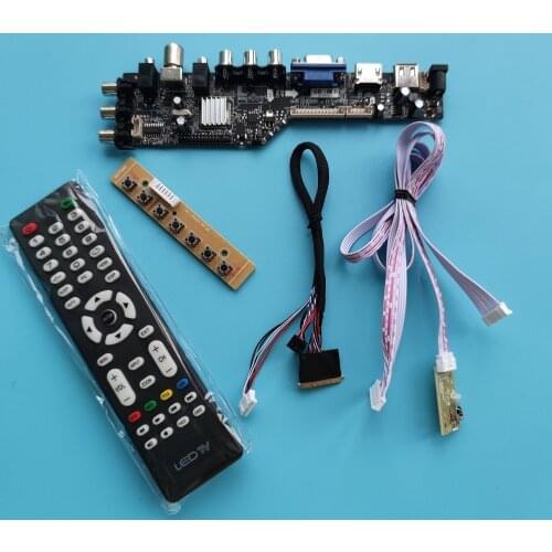 Kit For N133BGE-L41 Rev.C3 controller board HDMI AV 13.3" 1366X768 LED USB VGA TV Panel DVB-T2 screen Signal digital remote