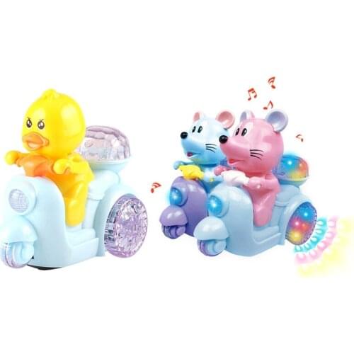 J60B Three Wheel Bicycle Toys Smart Tricycle Toy for Boys Girls Education Toys 360 Degree Rotation Toy with Sound & Light