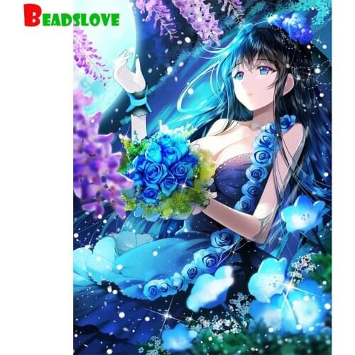 Angel fairy diamond embroidery full round 3d diy diamond painting mosaic diamond cross stitch kit 5d diy diamant painting