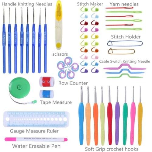KOKNIT Crochet Hook Set Crochet Hooks Needles Stitches Knitting Craft Case Crochet set Weave Craft Weaving Tools Sewing Tools