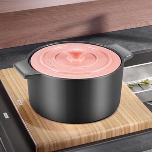High temperature resistant ceramic small casserole healthy enamel household soup pot stew pot heat storage and insulation