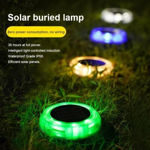 NEW 8LED Solar Lawn Yard Garden Lights Buried Solar Garden Lamp Waterproof Outdoor PathWay Floor Under Ground Spot Lamp