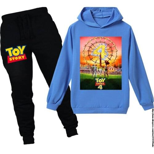 New Spring Autumn Toy Story 4 Print Clothing Set Kids Hoodies Pants 2pcs Set Boys Tracksuit Fashion Infant Girls Sport Suits