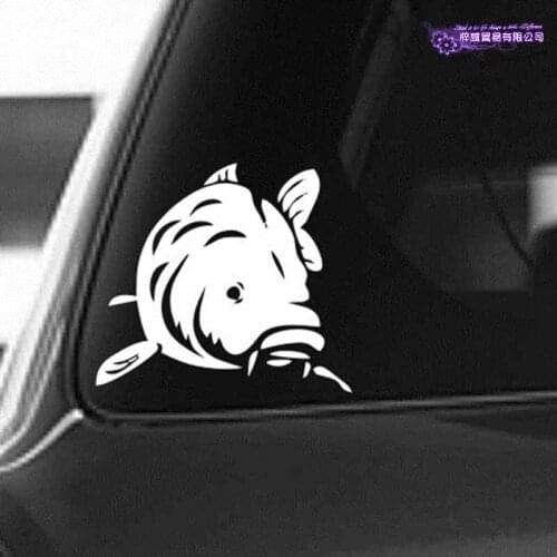 Carp Hunter Sticker Fishing Decal Bucket Tackle Shop Fishhook Sticker Fish Tank Boat Box Car Vinyl