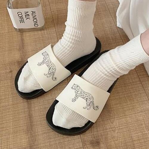 Shoes For Women Summer Kawaii Animal Sandals Indoor Flat Slippers Beach Fashion Open Toe Non-slip Slides Chaussure Femme