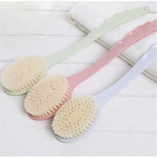 Long Handle Bath Brush Exfoliating Massage Bathing Scrubber Bristles Body Massager Bathroom Supplies