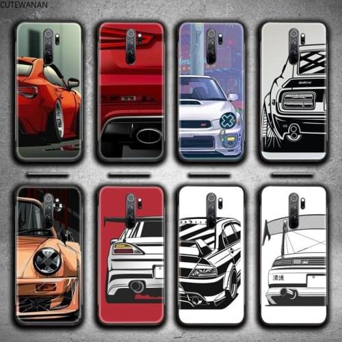 Anime Sports Car Phone Case for Redmi 9A 9 8A 7 6 6A Note 10 9 8 8T Pro Max K20 K30 Pro