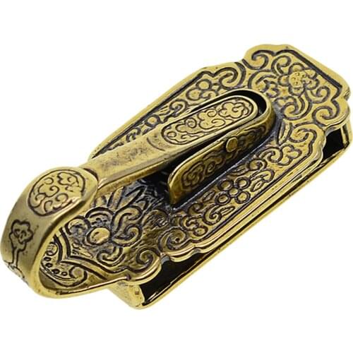 100% Solid Brass Retro Key Chain Belt Loop Key Holder Storage Hook