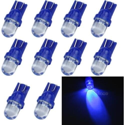 10x T10 194 168 Blue Super Bright 12V LED Wedge Plate Dashboard Side Light Bulb E7CA