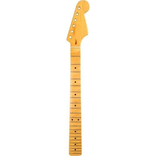 22 Fret electric guitar neck slightly yellow light ST type Canadian imported maple handle